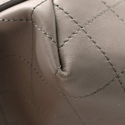 Calfskin Stitched Large Hobo Grey