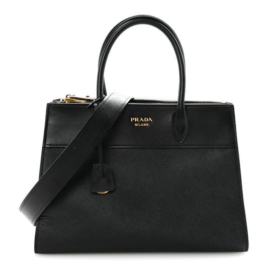 Saffiano City Calfskin Paradigme Bag Black