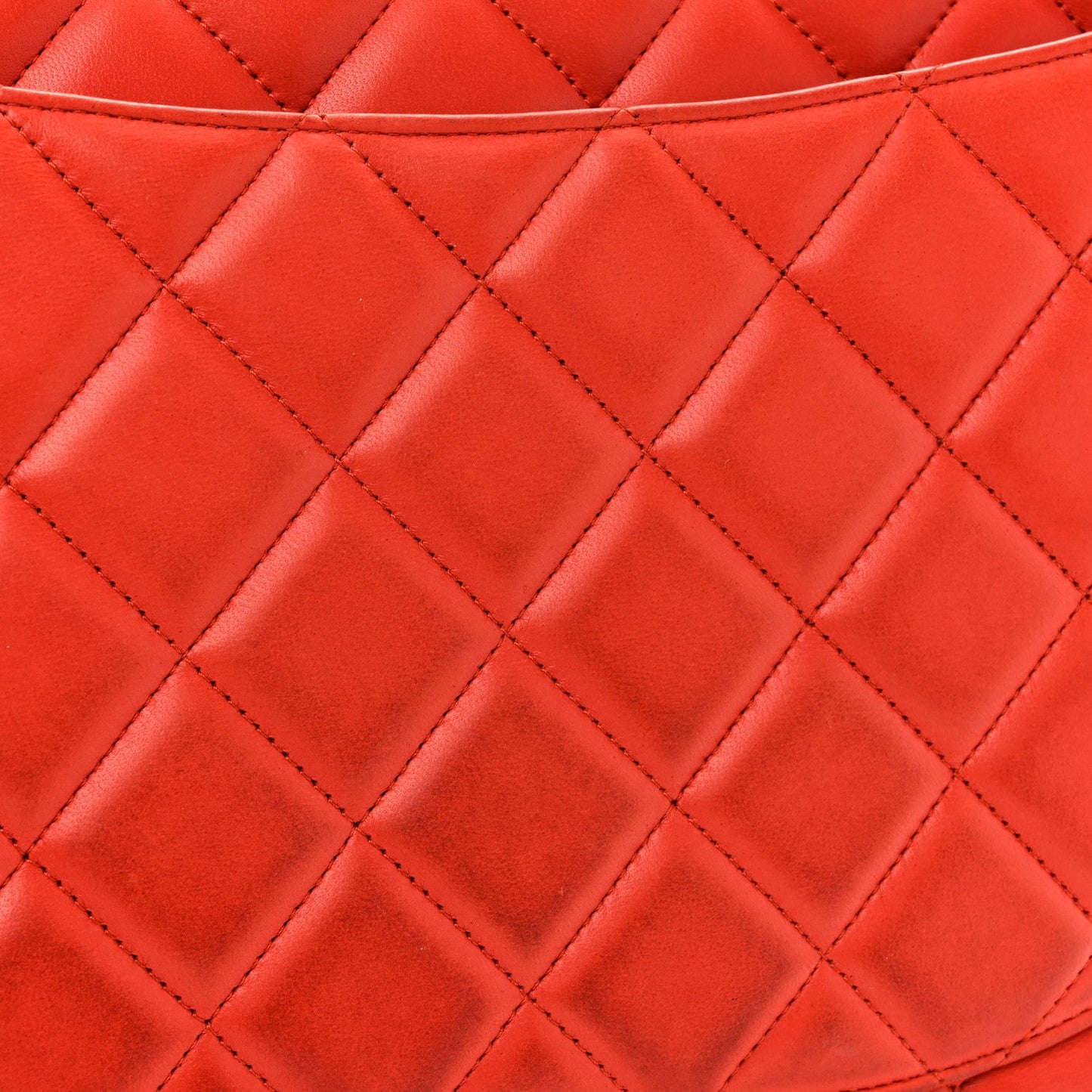 Lambskin Quilted Maxi Single Flap Red