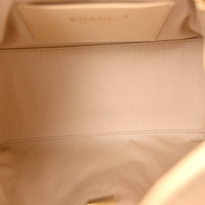 Caviar Quilted Small Chanel 25 Handbag Beige