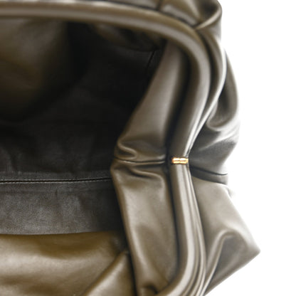 Smooth Butter Calf The Pouch Oversized Clutch Kaki Fondent