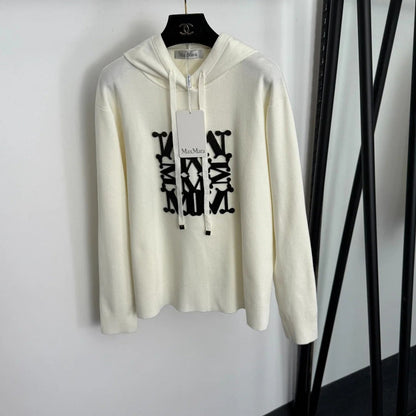 MAX MARA 25S HOODED LONG-SLEEVE KNIT SWEATSHIR 048