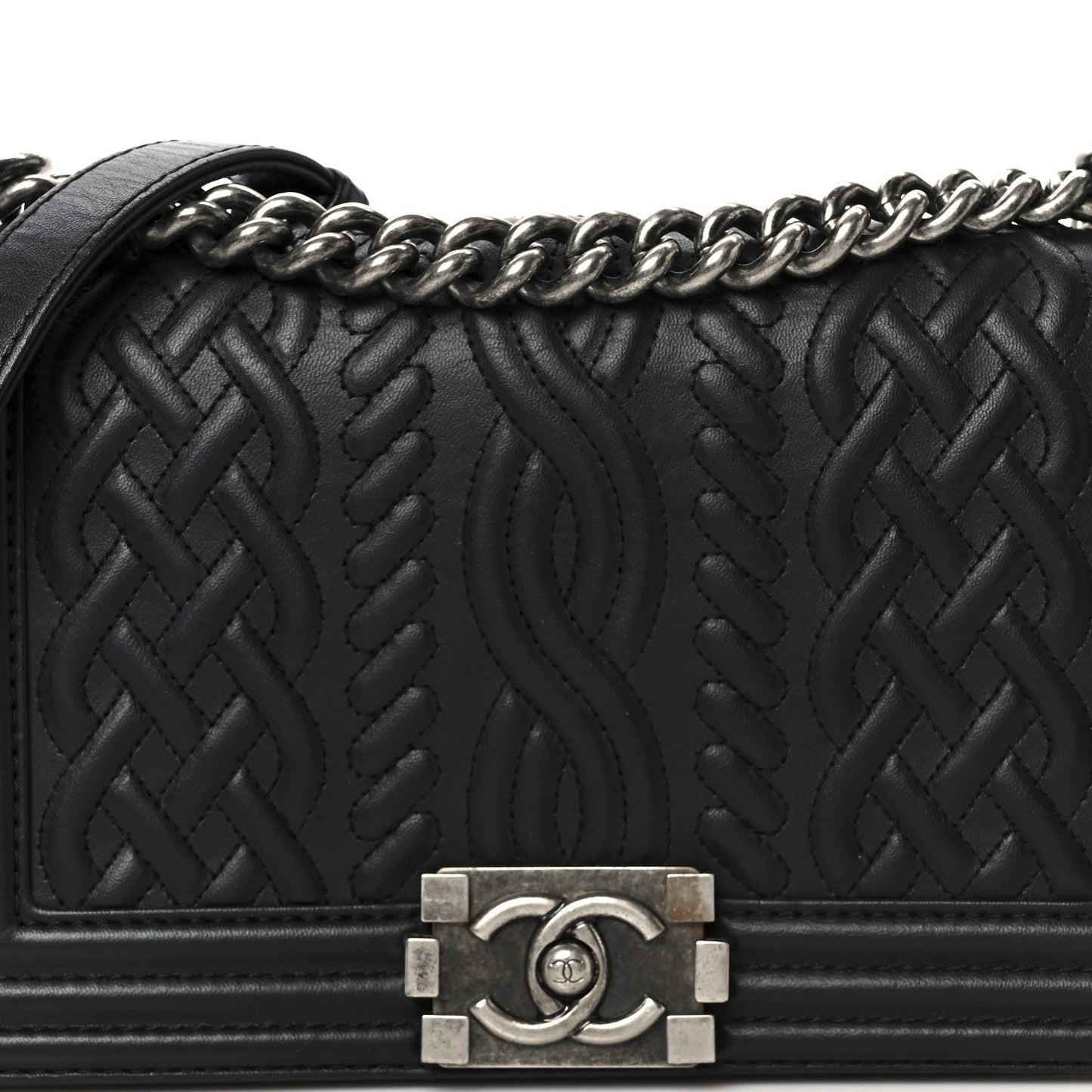 Lambskin Medium Celtic Boy Flap Black