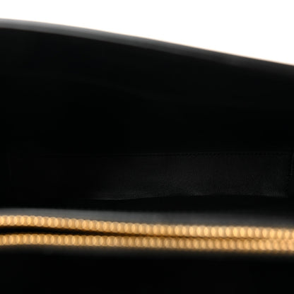 Satinated Calfskin Small 16 Top Handle Bag Black