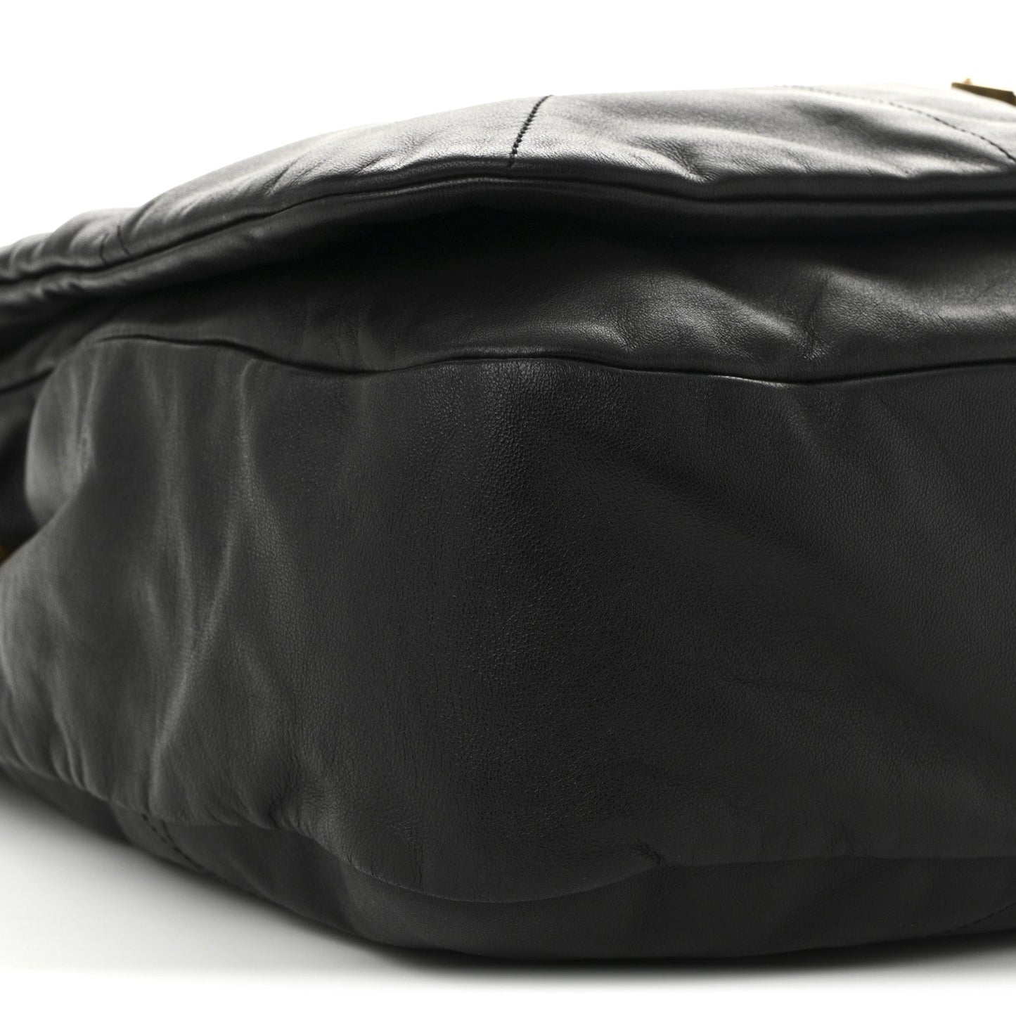 Lambskin Matelasse Monogram Large Jamie 4.3 Black