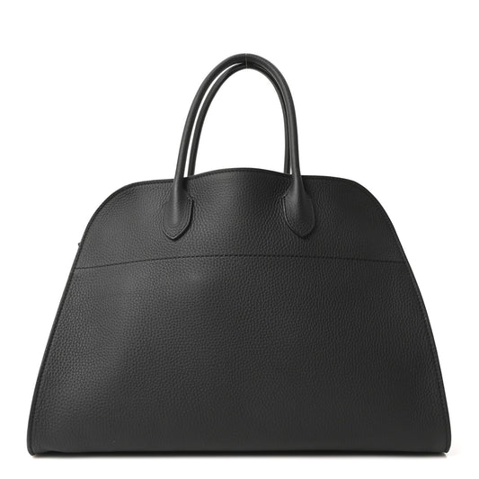Matte Grained Calfskin Soft Margaux 15 Black