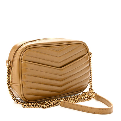 Calfskin Matelasse Monogram Mini Lou Camera Bag Tabac Brown