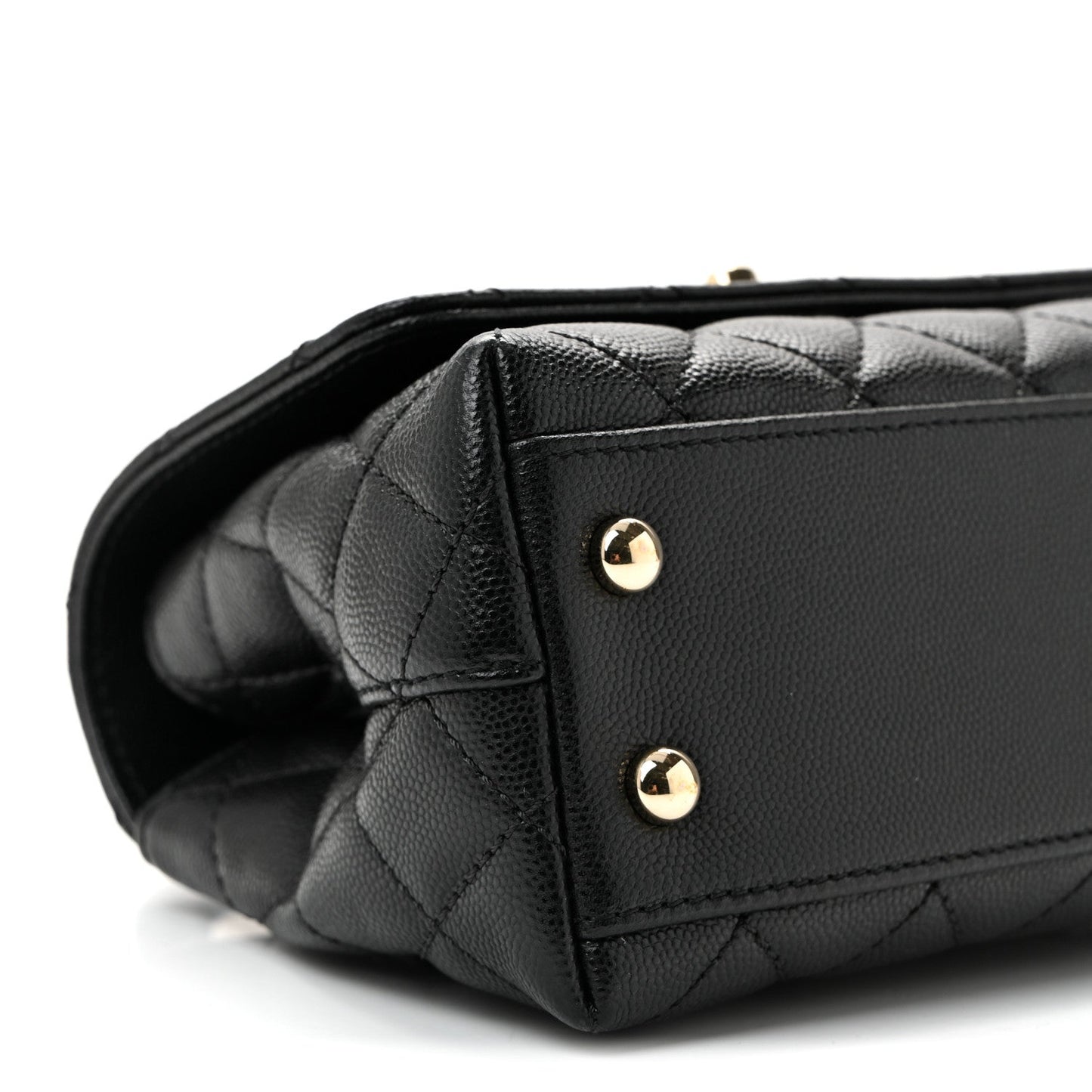 Caviar Quilted Extra Mini Coco Handle Flap Black