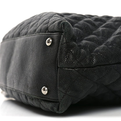 Caviar Quilted French Riviera Hobo Black