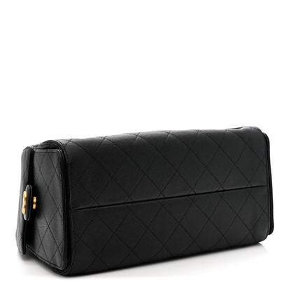 Caviar Quilted Small Chanel 25 Handbag Black