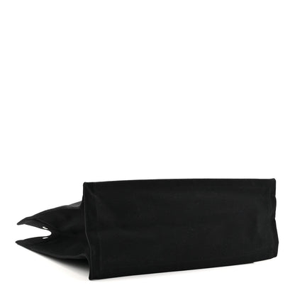 Linen Calfskin Rive Gauche Tote Black
