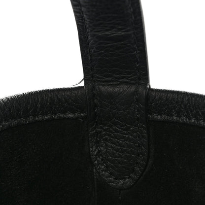 Grained Calfskin Large N/S Park Tote Black
