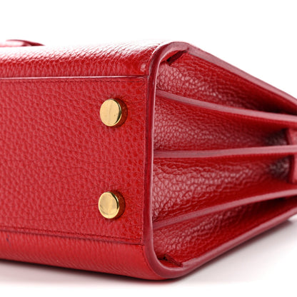 Grained Calfskin Nano Sac De Jour Souple Lipstick Red