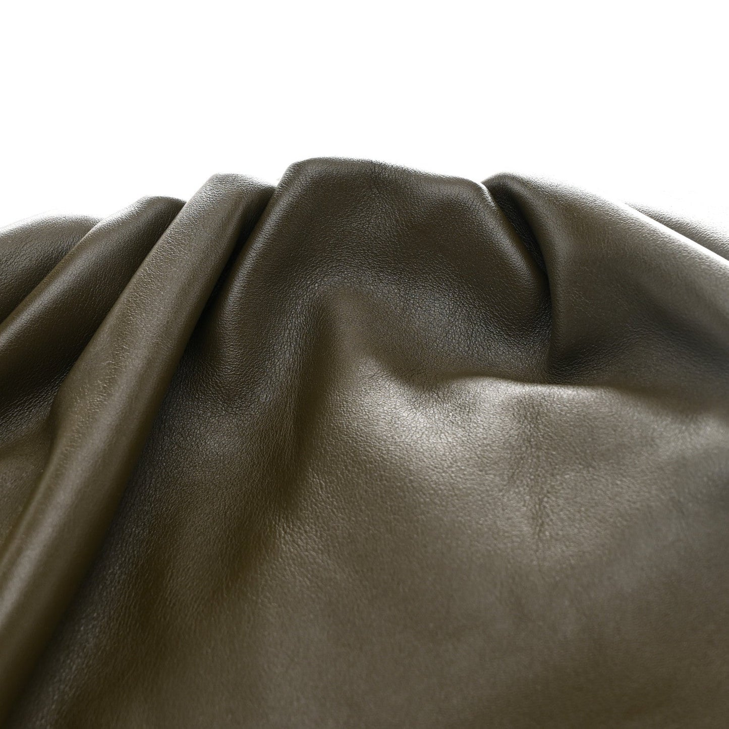 Smooth Butter Calf The Pouch Oversized Clutch Kaki Fondent