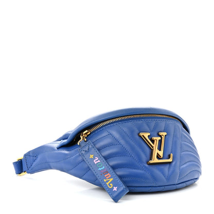 Calfskin New Wave Bumbag Blue Neon