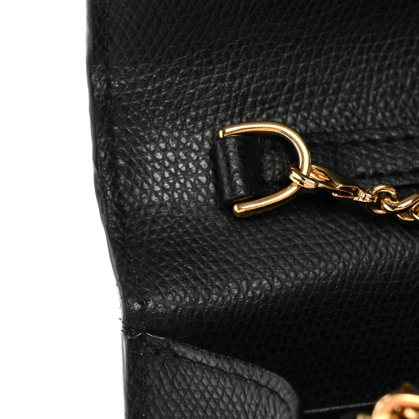 Vitello Cruise F is Fendi Bi-Color FF 1974 Embossed Medium Envelope Wallet On Chain Black Maya