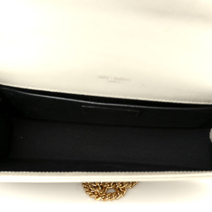 Grain De Poudre Medium Classic Monogram Kate Satchel Crema Soft
