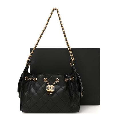 Caviar Quilted Mini Chanel 25 Handbag Black