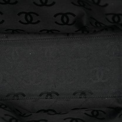 Calfskin Contrast Stitch Surpique Tote Black