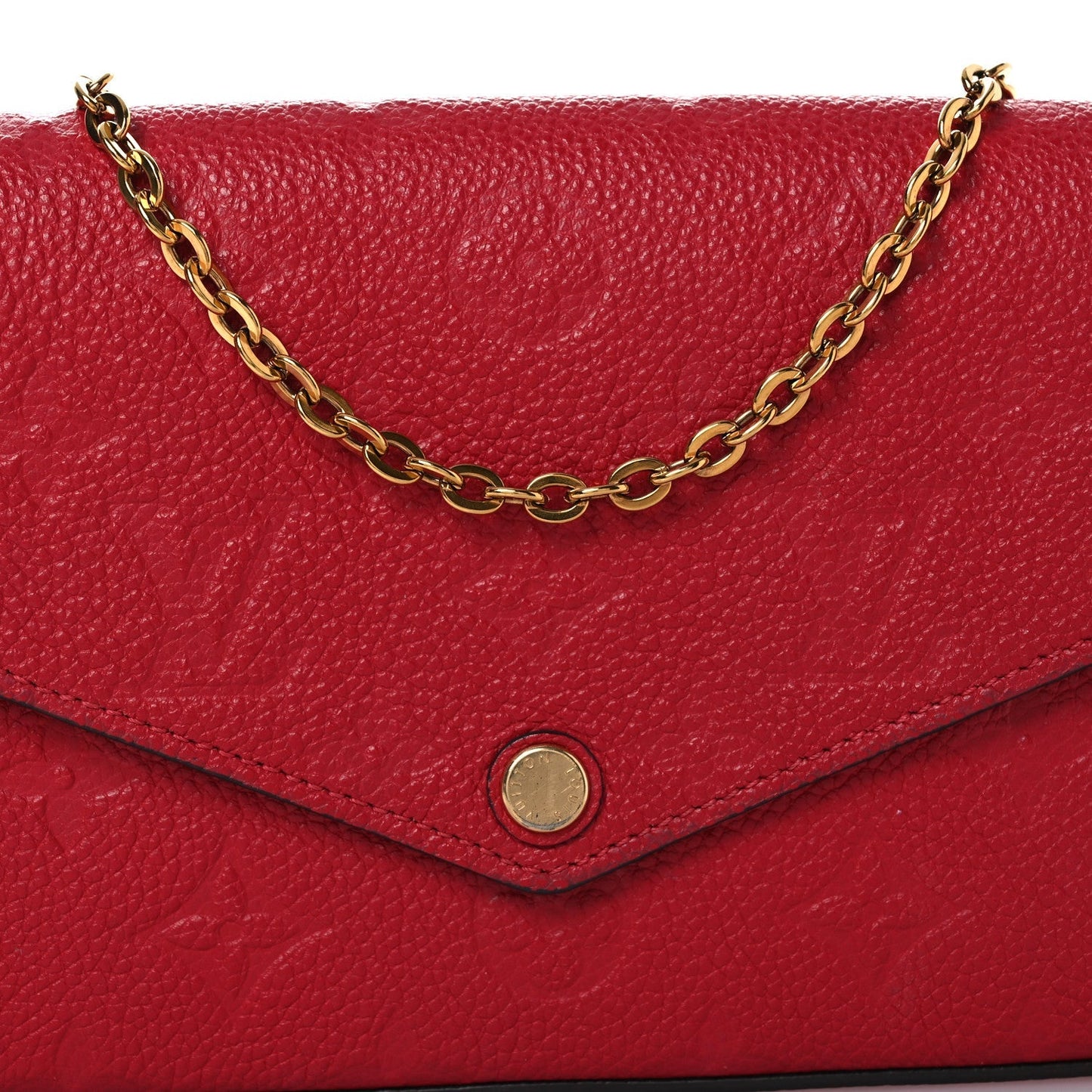 Empreinte Pochette Felicie Chain Wallet Scarlet