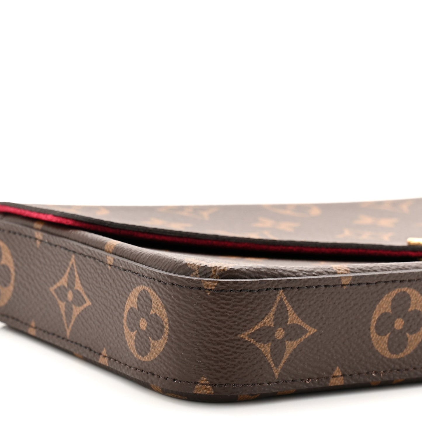 Monogram Pochette Felicie Chain Wallet Fuchsia