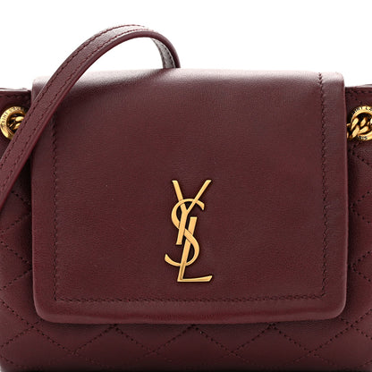 Lambskin Quilted Monogram Mini Nolita Hot Wine