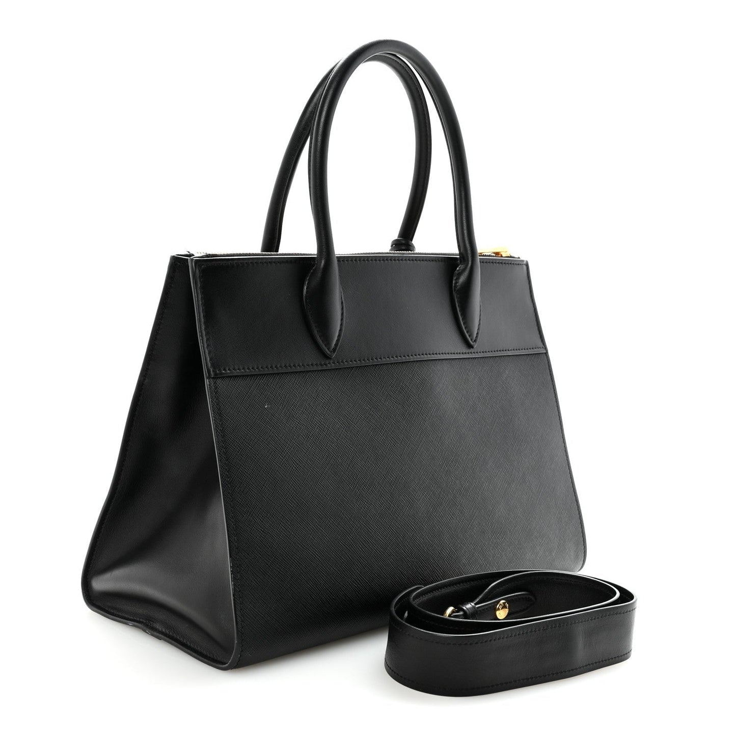 Saffiano City Calfskin Paradigme Bag Black