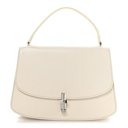 Sleek Calfskin The Sofia 10 Top Handle Ivory