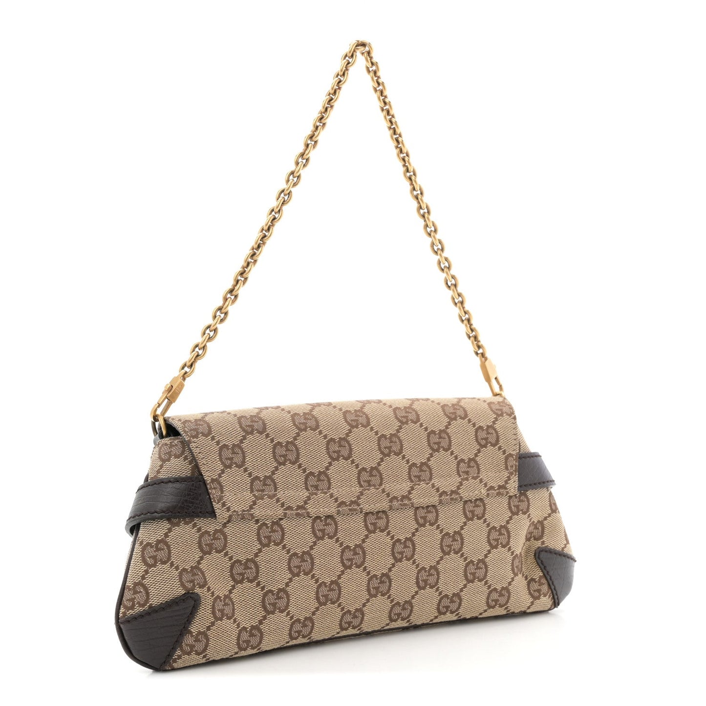 Monogram Horsebit Clutch Dark Brown