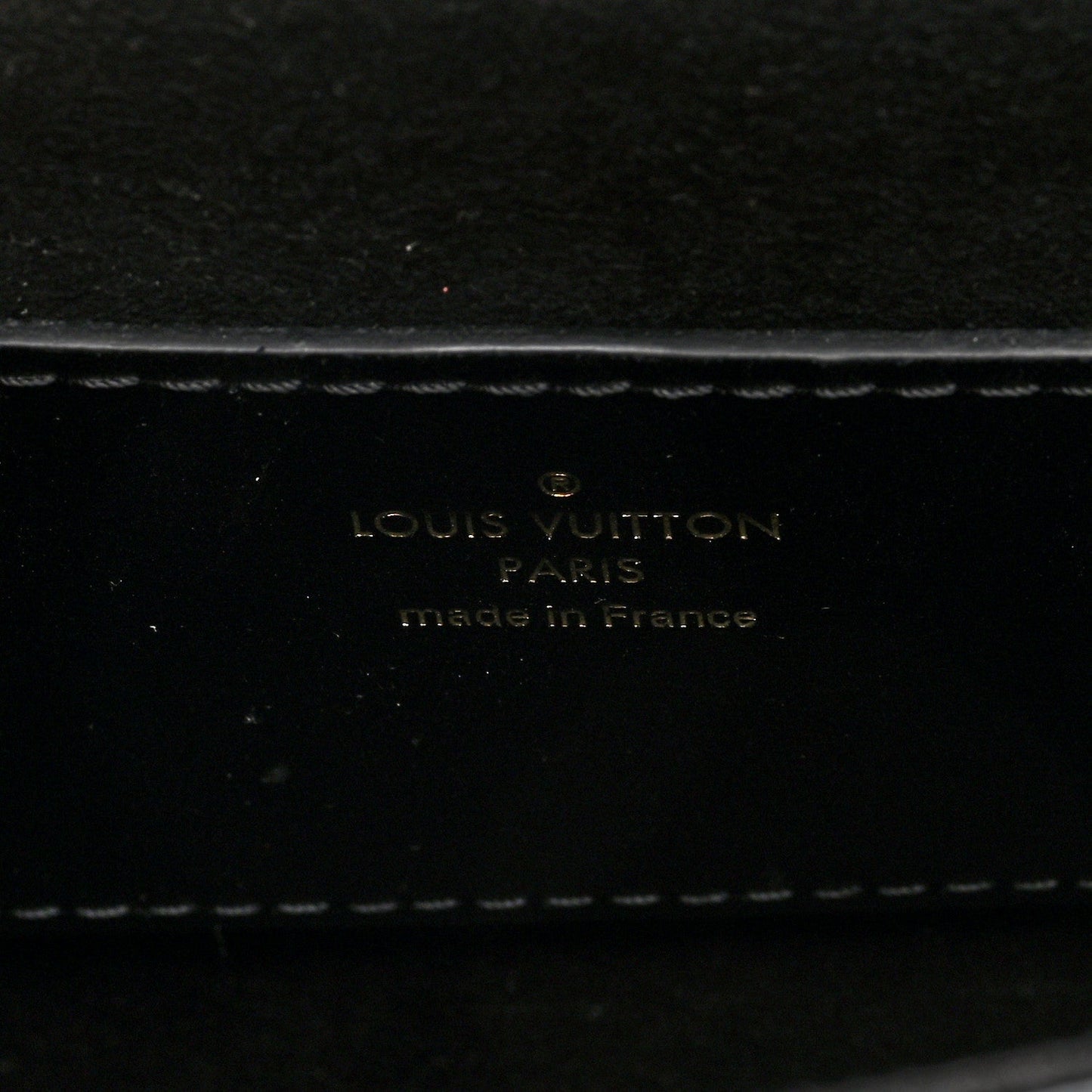Calfskin Reverse Monogram Studded Twist Shoulder Bag MM Black Gold