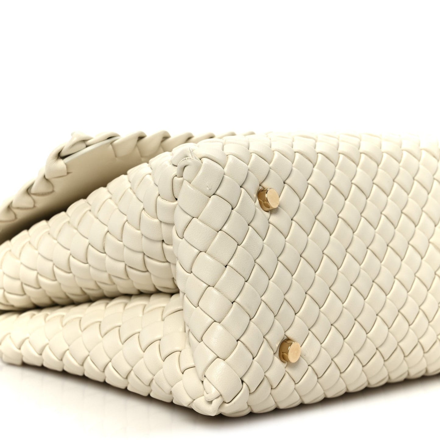 Nappa Intrecciato Patti Top Handle Bag Sea Salt