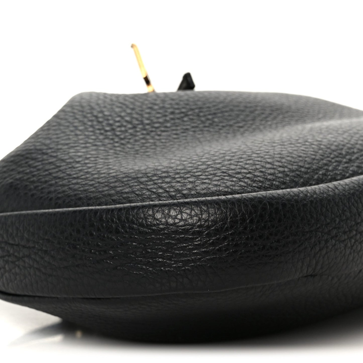 Grained Deerskin Paris VII Small Flat Hobo Black