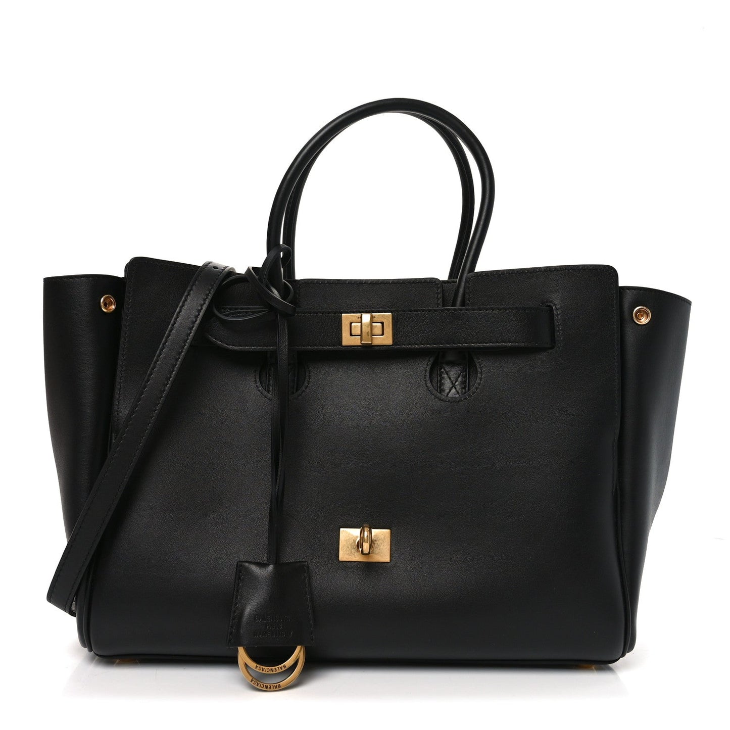 Smooth Calfskin Small Bel Air Carry All Bag Black