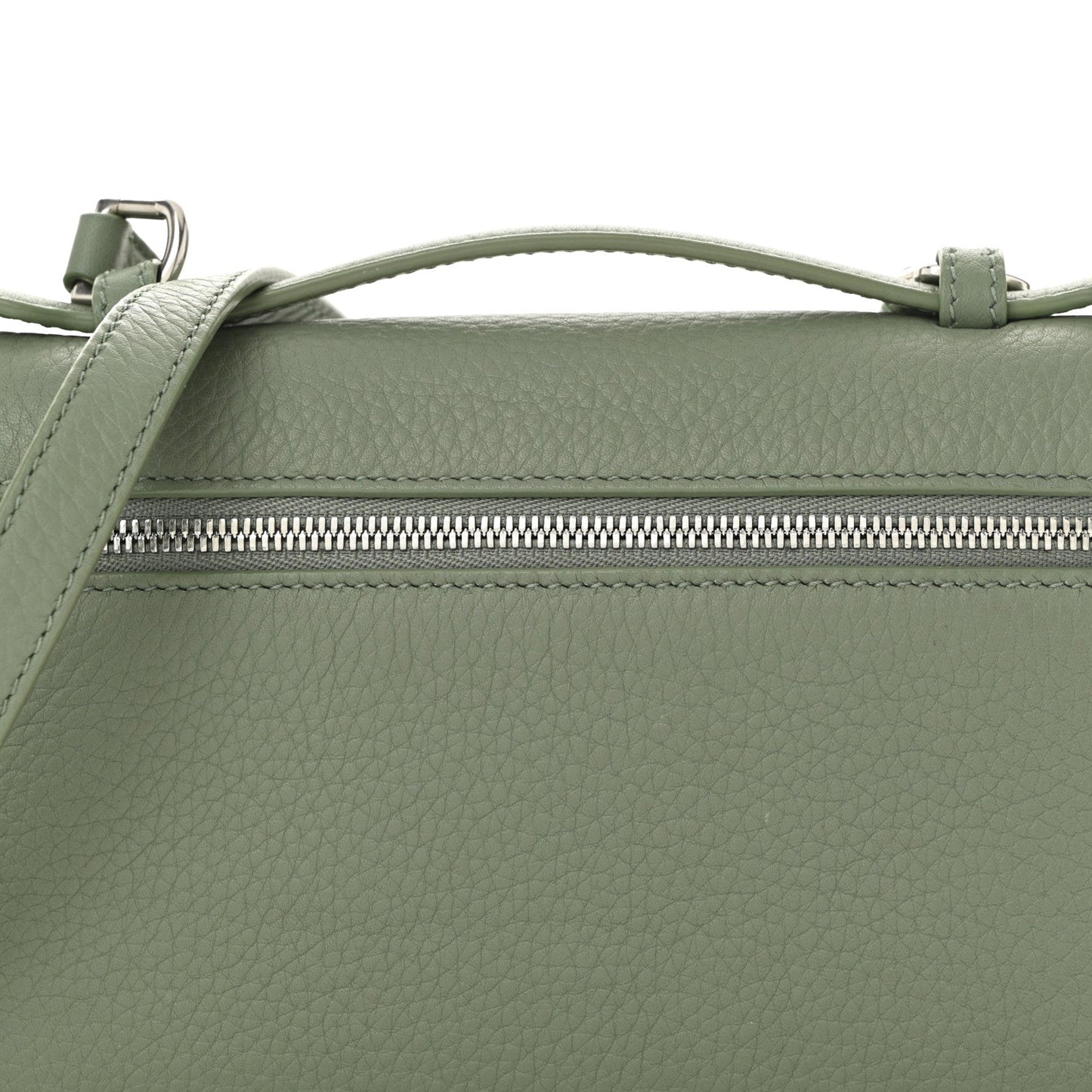 Grained Calfskin L19 Extra Pocket Pouch Sage Brush Leaves