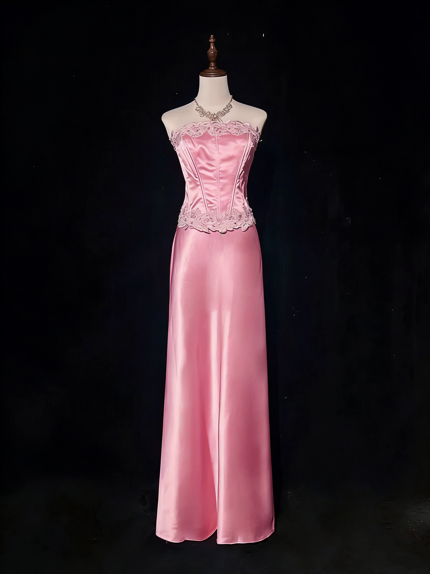 Classy Light Blue Strapless Satin Mermaid Long Wedding Guest Dress Formal Birthday Evening Dress SP1390