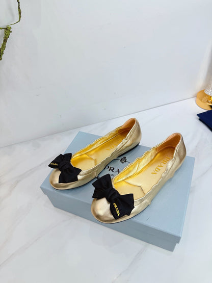 PRA 26SS Ballet Flat Gold Metallic Sheepskin 592393