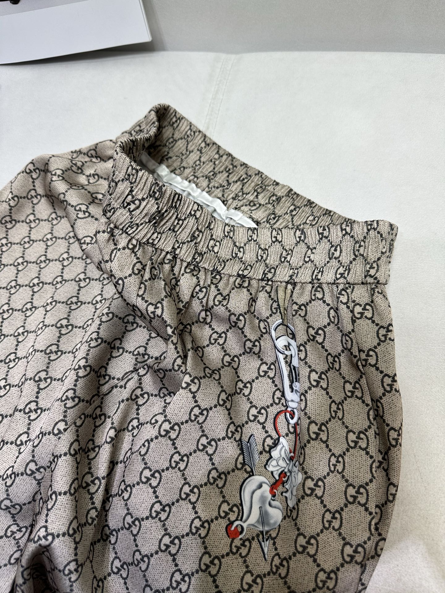 Gucci 2025 Pattern Set White Brown Polyester Fiber