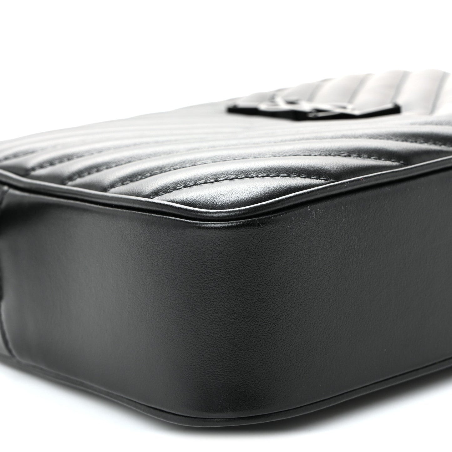 Calfskin Matelasse Monogram Monochrome Lou Camera Bag Black