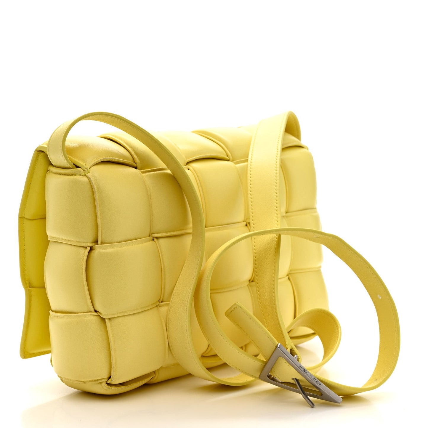 Nappa Maxi Intreccio Padded Cassette Crossbody Bag Sherbert