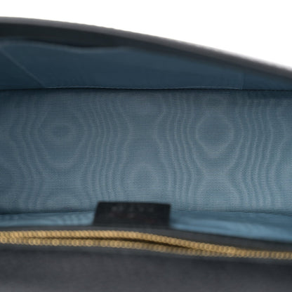 Textured Calfskin Bee Star Print Small Sylvie Shoulder Bag Black