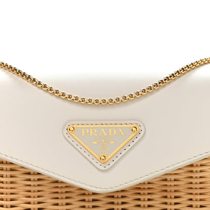 Midollino City Calfskin Mini Bag Naturale White