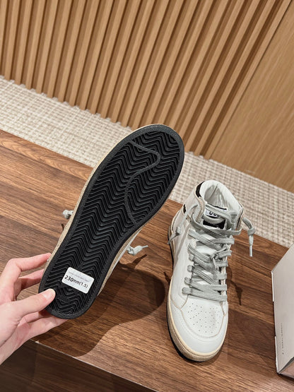 Golden Goose 2025 High-Top Sneaker White Black Cowhide 170577
