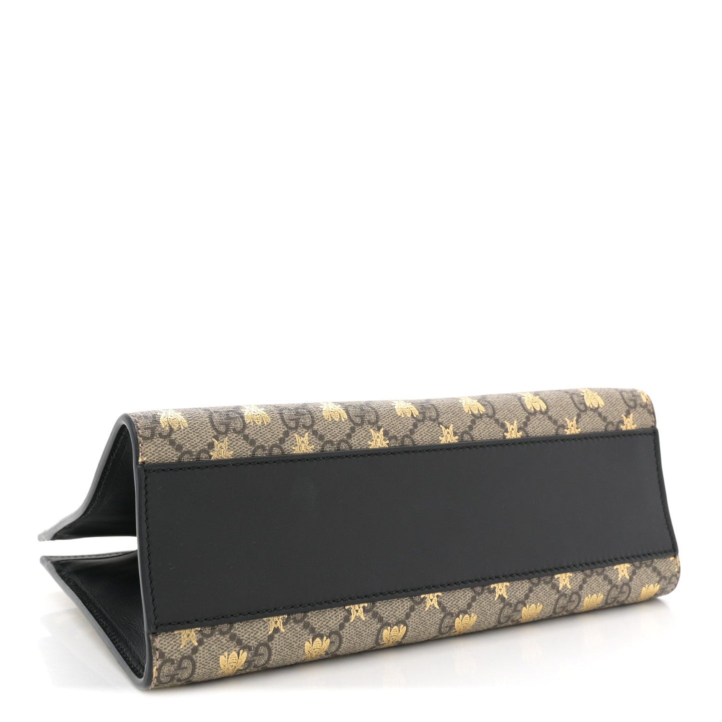GG Supreme Monogram Bees Small Padlock Tote Beige Oro Black