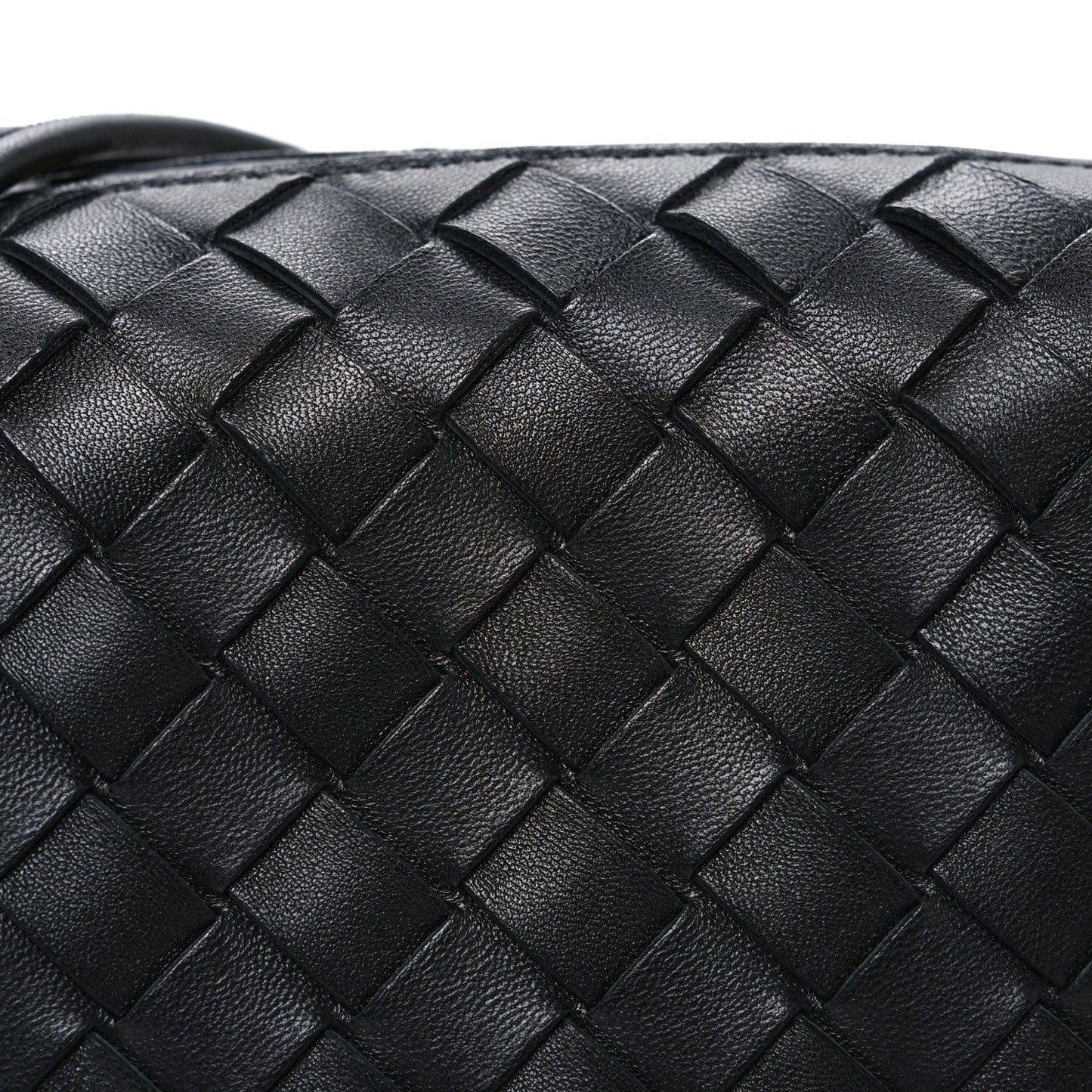 Nappa Intrecciato Small Loop Camera Bag Black