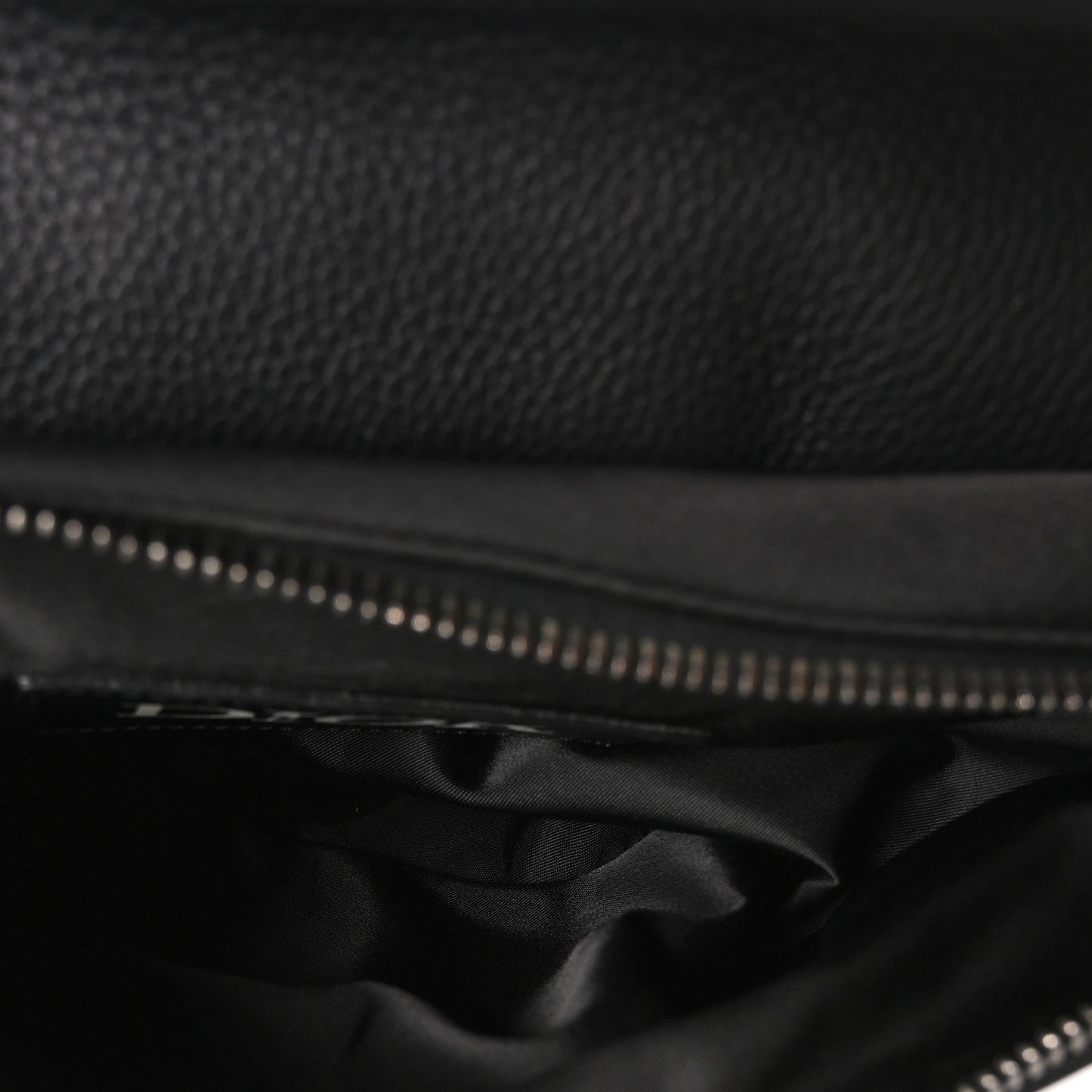 X Sacai Grained Calfskin Technical Fabric Mens Saddle Bag Black