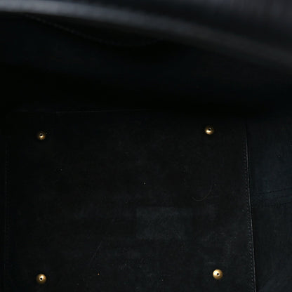 Smooth Shiny Calfskin Monogram Le 37 Bucket Bag Black