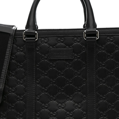 Guccissima Signature Briefcase Black