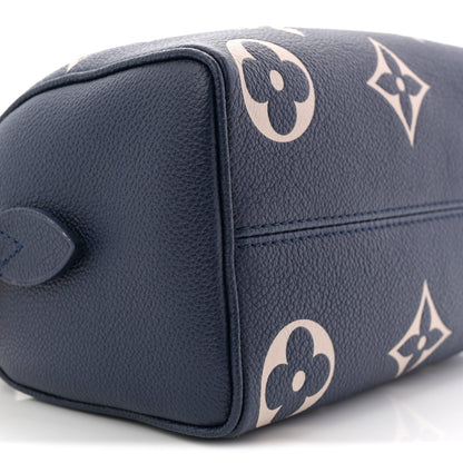 Empreinte Monogram Giant Speedy Bandouliere 20 Navy Creme