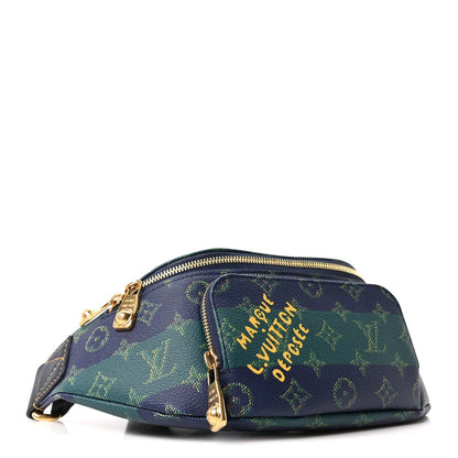 Monogram Heritage Rush Bumbag Blue Stripes