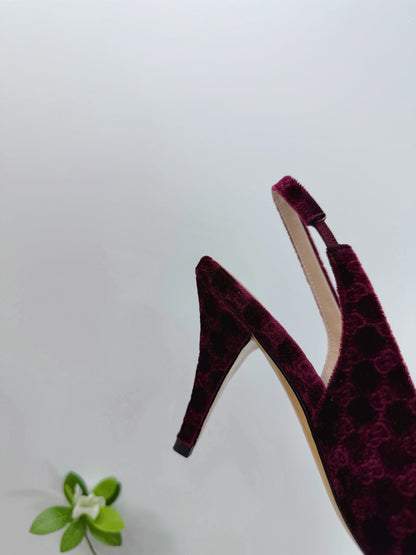 GG 26 Slingback Dark Purple Velvet 592419